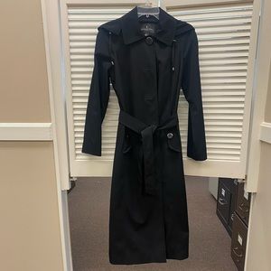 London Fog raincoat/trench coat Black petite